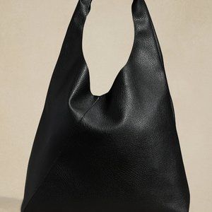 VEGAN LEATHER SLOUCHY TOTE